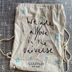 Coldplay Drawstring Bag - official tour merchandise